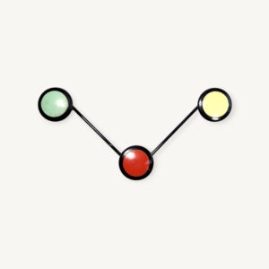 Porte manteaux mural en 'V' 1960 01