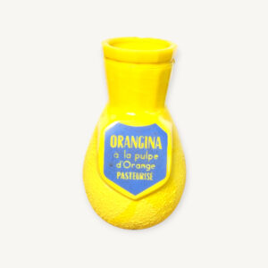 Pot porte pailles Orangina en opaline 01