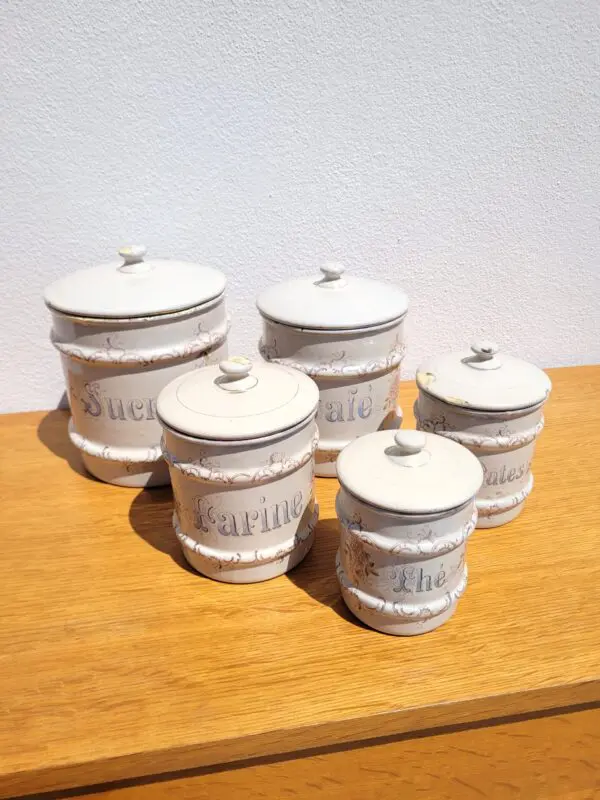 Set pots à épices tôle émaillée 10