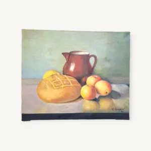 Tableau huile sur toile nature morte aux fruits 01