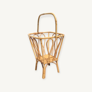 Travailleuse ou porte plantes en rotin 01