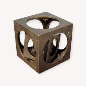 Petits dés ou cubes imbriqués en laiton exercice de tourneur 01