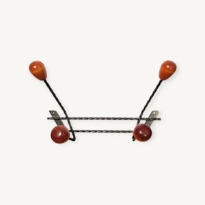 Porte manteaux mural vintage 4 patères bois 01
