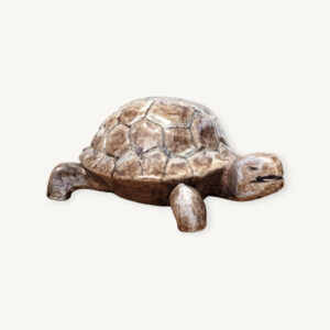 Sculpture tortue en terre cuite émaillée 01