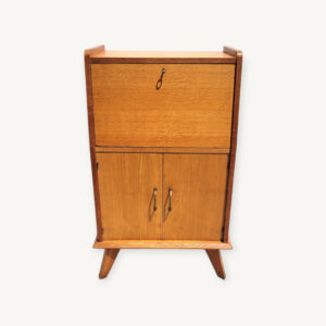 Secrétaire vintage chêne clair 1960 01