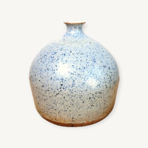 Vase artisanal en terre cuite émaillée col étroit 01