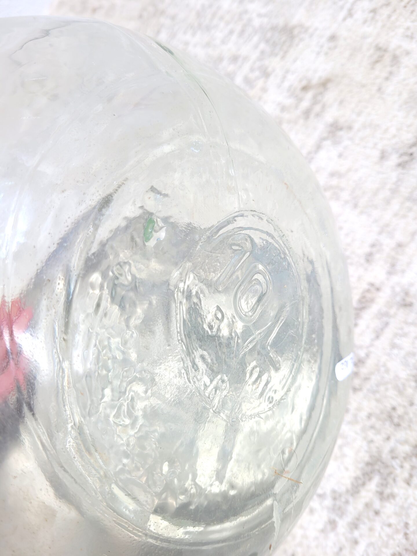 Dame jeanne ou bonbonne ancienne 10L verte 02