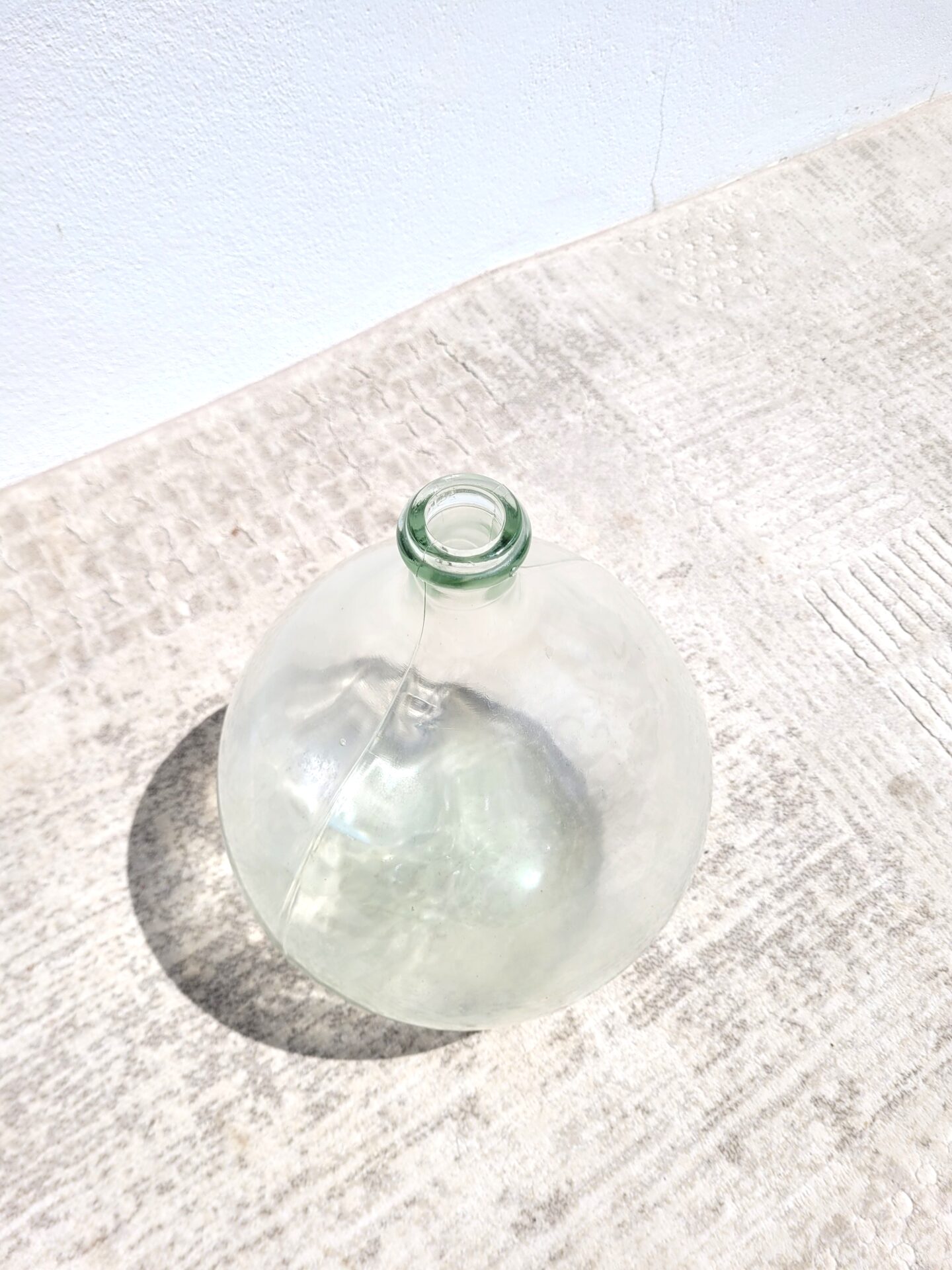 Dame jeanne ou bonbonne ancienne 10L verte 03