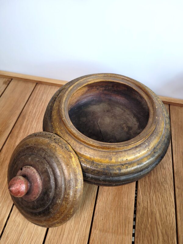 Grande boîte en bois artisanale ethnique 03
