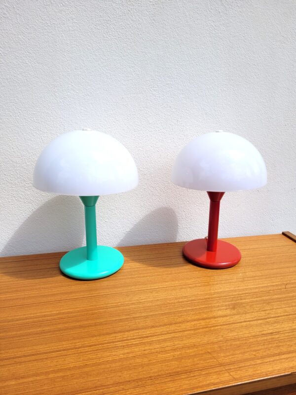 Paire de lampes champignon 1970 Aluminor 07