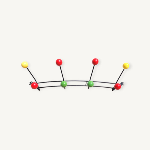 Porte manteaux mural boules multicolores 1960 01