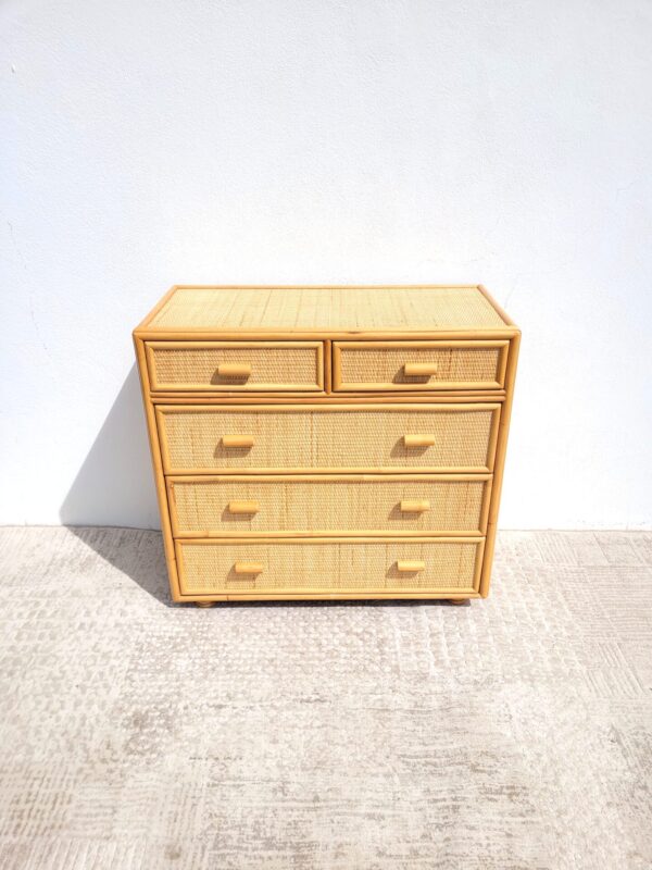 Commode en rotin 5t 10