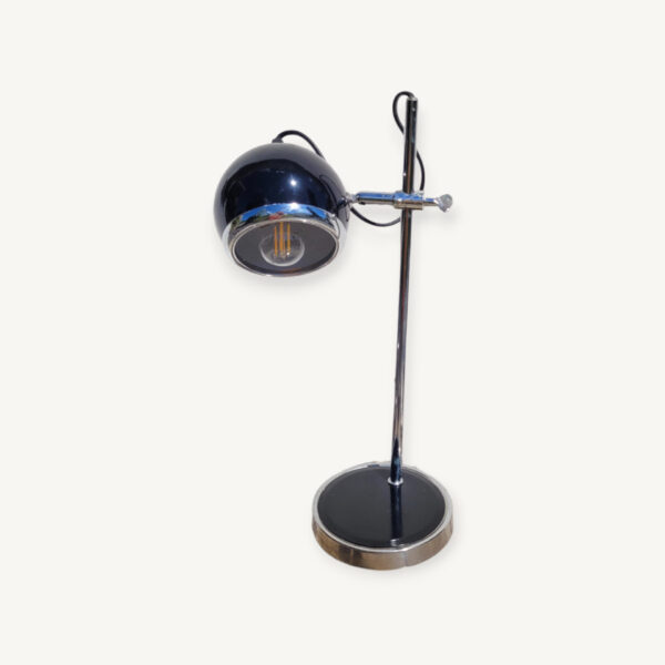 Lampe eyeball noir et chrome 01