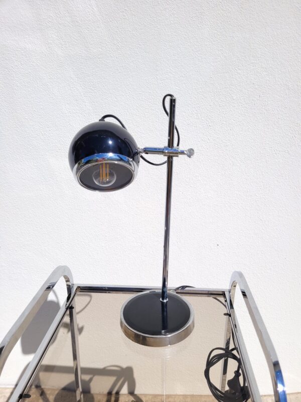 Lampe eyeball noir et chrome 07