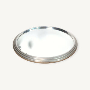 Plateau miroir à poser argenté 1950 01