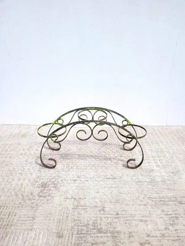 Porte plantes fer forgé et arabesques 08