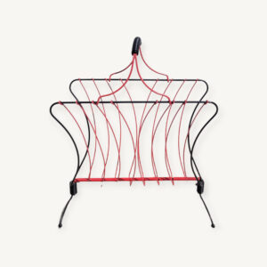 Porte revues scoubidou 1960 rouge & noir 01