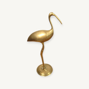 Statuette de héron en laiton 01