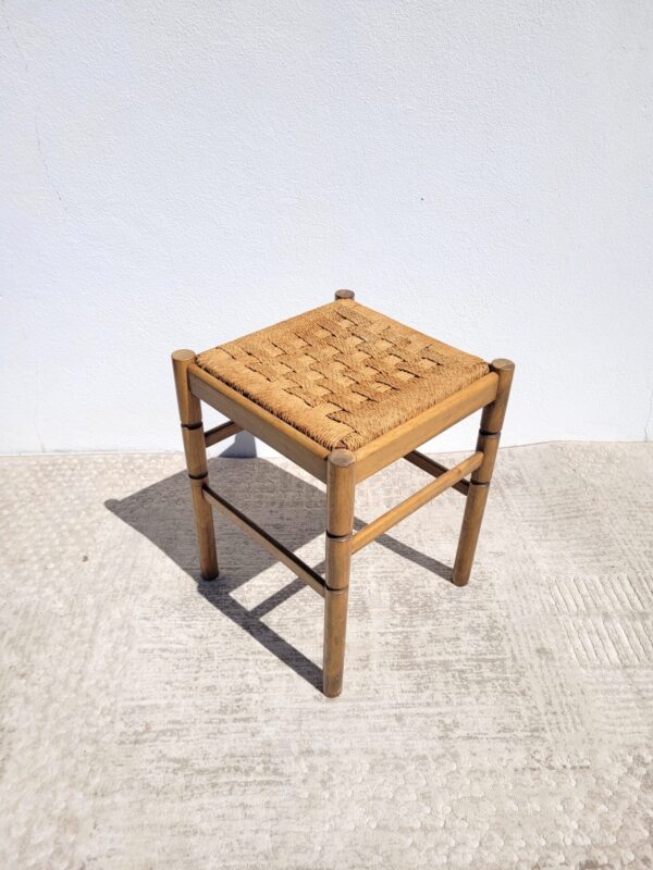 Tabouret bas bois et corde 04