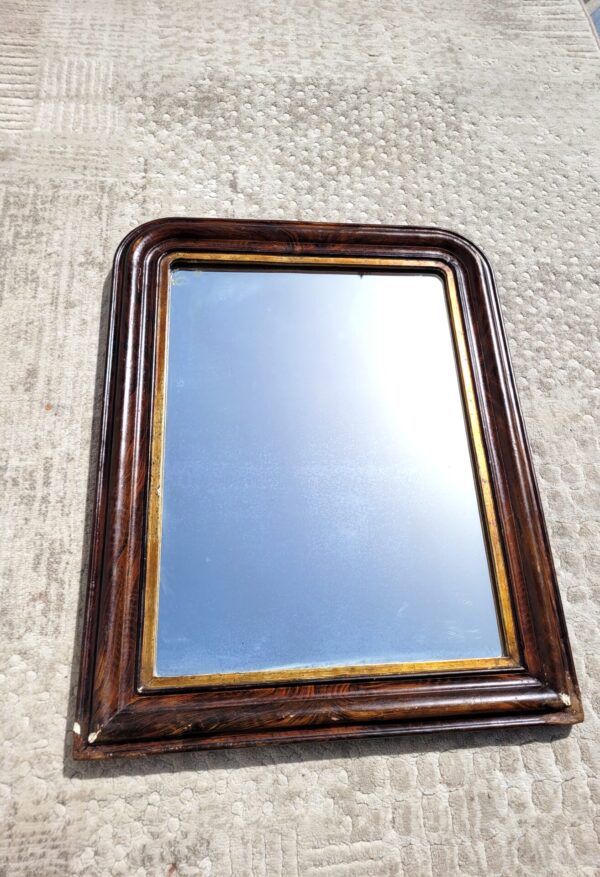 Miroir ancien style Louis Philippe 51x67cm 05