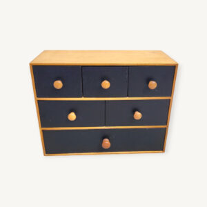 Petit meuble de rangement 6 tiroirs en bois 07