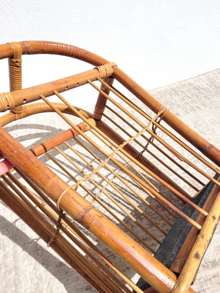 SIEGE VELO Enfant En Osier - Ancien - Rotin - Retro Velo - Vintage EUR