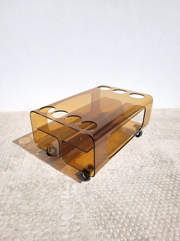 Table basse plexiglas fumé 1970 03