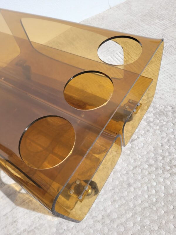 Table basse plexiglas fumé 1970 05