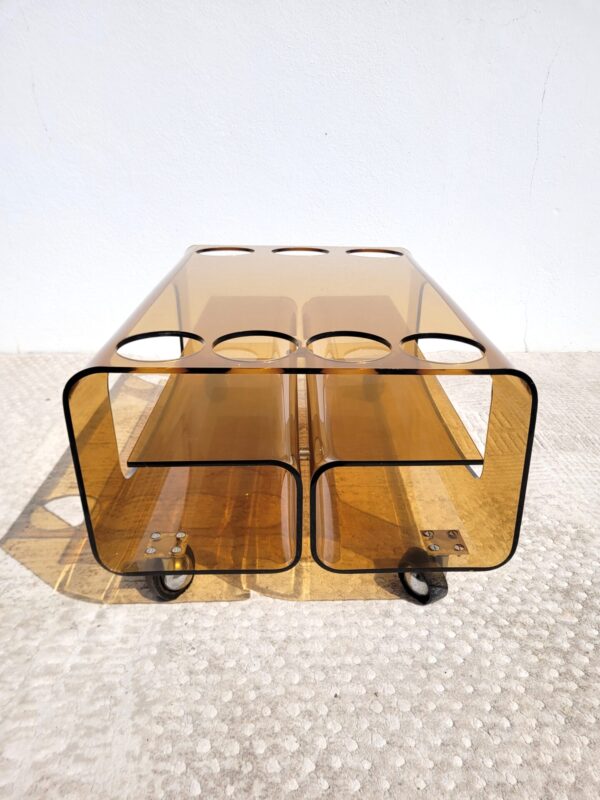 Table basse plexiglas fumé 1970 07