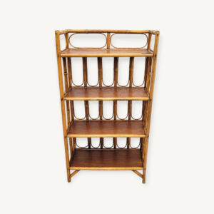 Grande étagère en rotin vintage 10