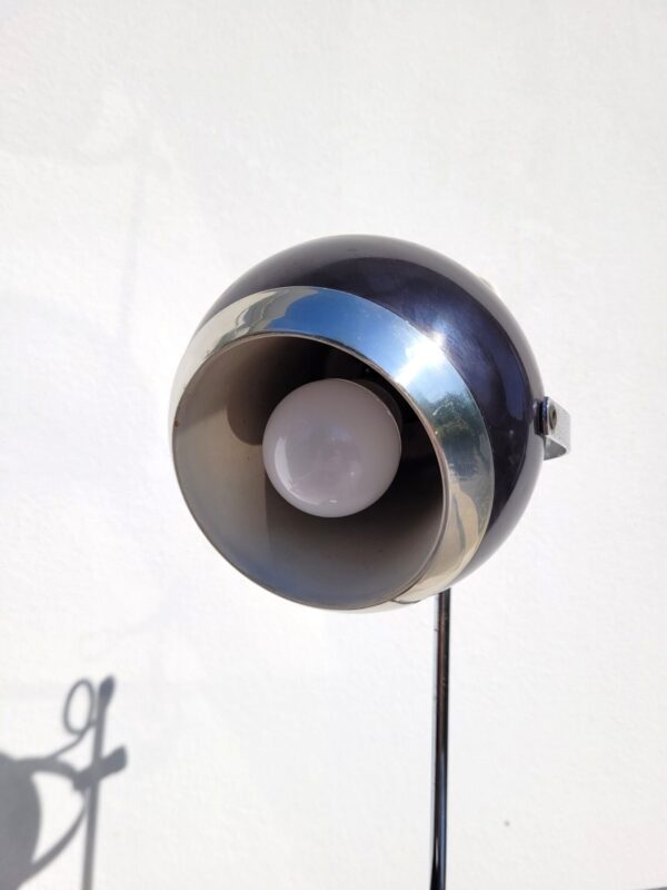 Lampe eyeball 1960 noir et chrome 03