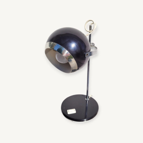 Lampe eyeball 1960 noir et chrome 07