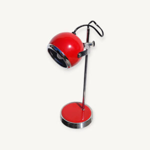 Lampe eyeball rouge et chrome 07