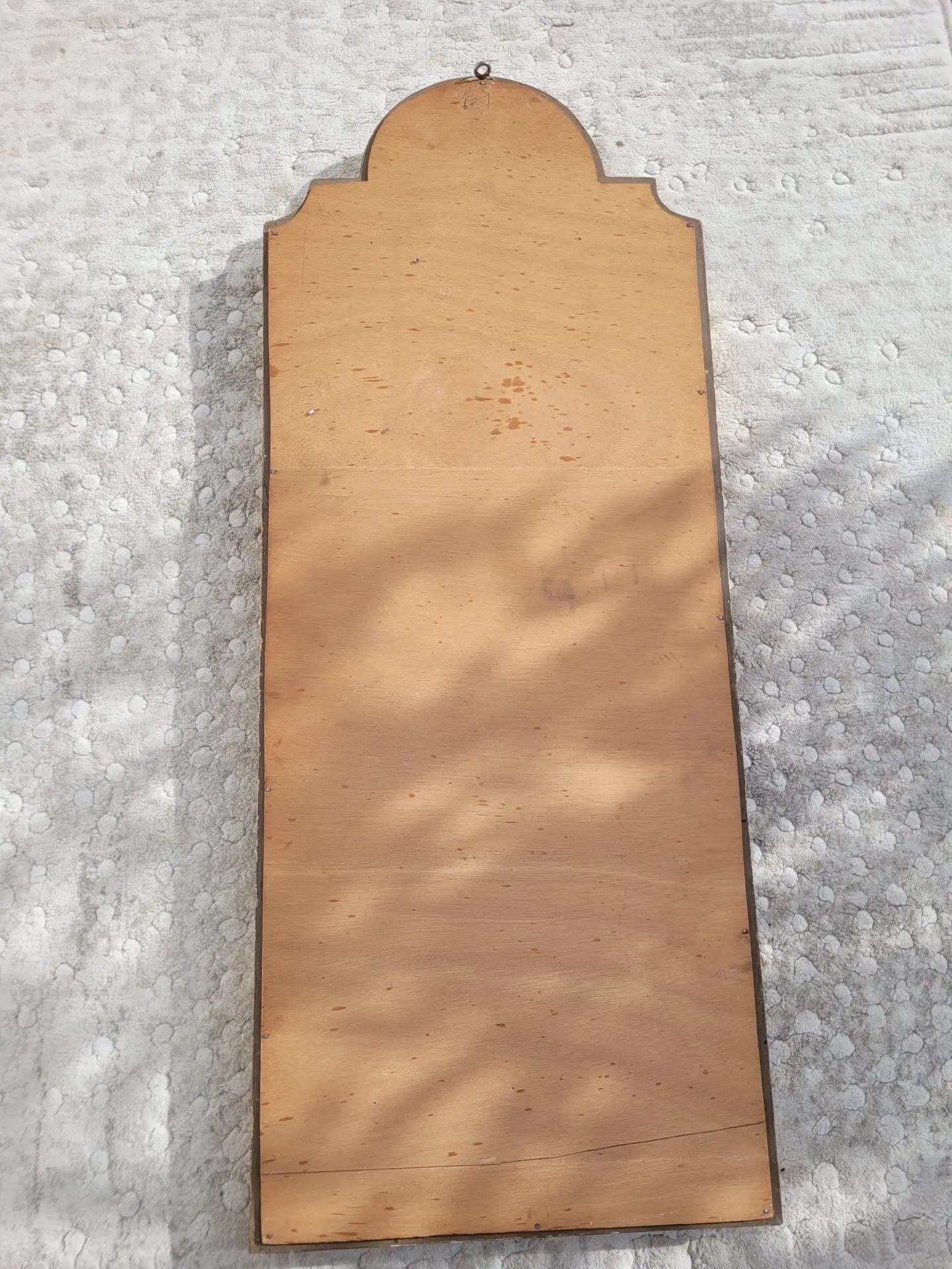 Miroir étroit bois doré perlé 1960 07