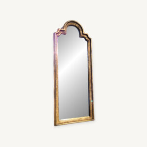 Miroir étroit bois doré perlé 1960 08