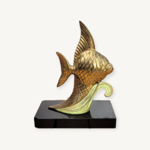 Statuette Art déco poisson scalaire 1930 06