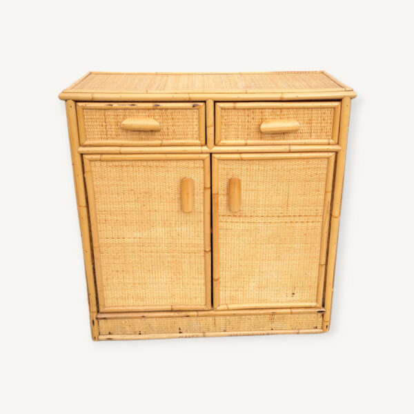 Commode ou buffet en rotin 1980 09