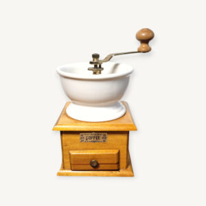 Moulin à café vintage bois et céramique 05