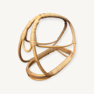 Serviteur porte bouteille en rotin 1970 05