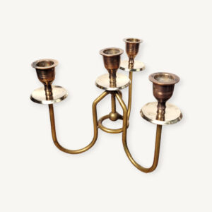 Bougeoir 4 feux laiton centre de table 05