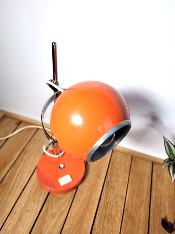 Lampe eyeball vintage 70s orange space age 02