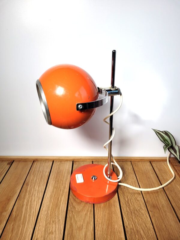 Lampe eyeball vintage 70s orange space age 04