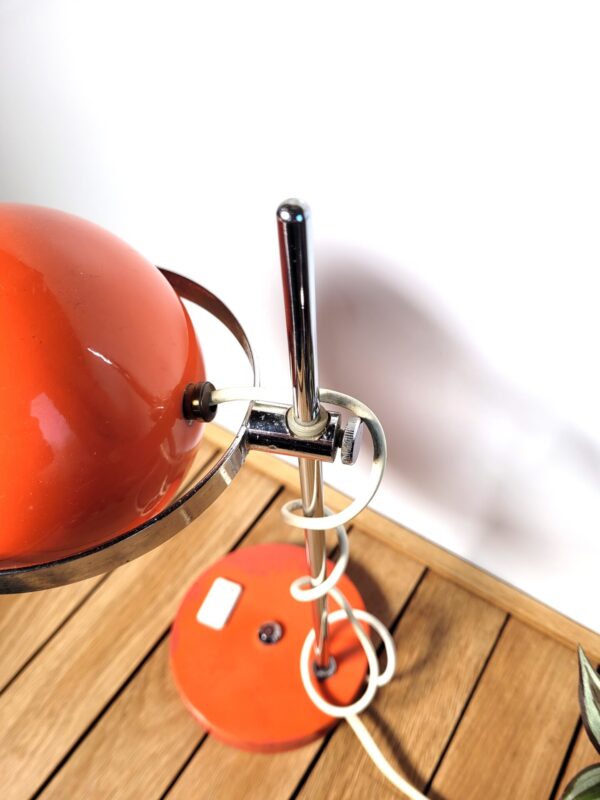Lampe eyeball vintage 70s orange space age 05
