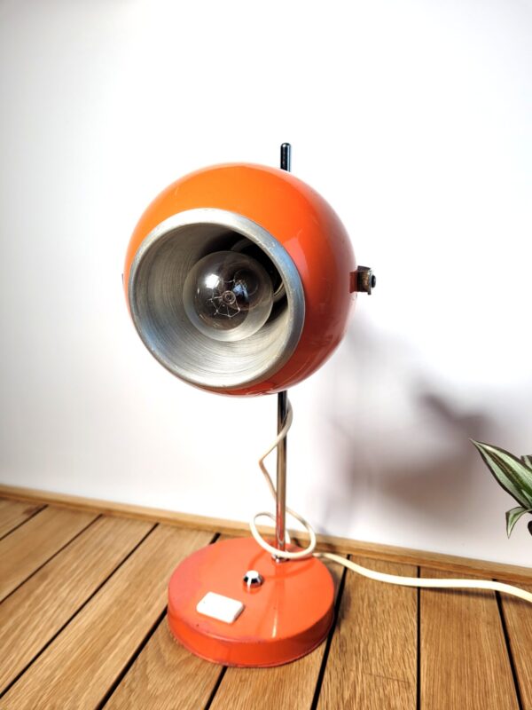 Lampe eyeball vintage 70s orange space age 06