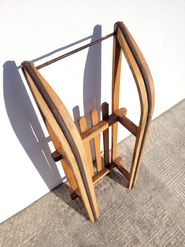 Luge vintage La Hutte 90cm en bois 06