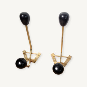 Paire de patères vintages porte manteaux 1960 05