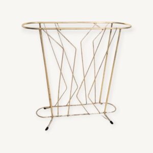 Porte parapluie vintage fil doré 1960 07