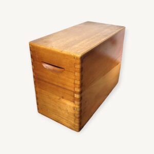 Boîte à fiches classeur cartonnier en bois 04