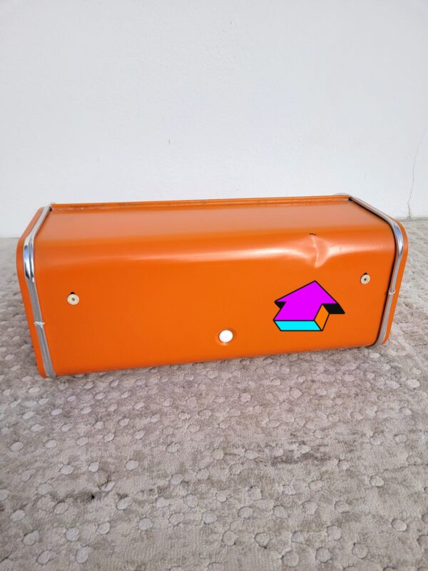Boîte à pain vintage orange 1970 04