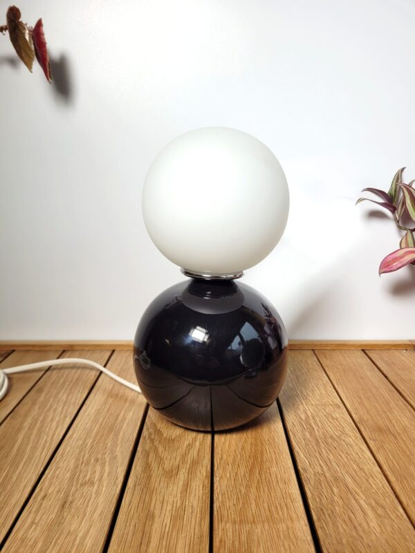 Lampe à poser vintage 1980 globe boule 02